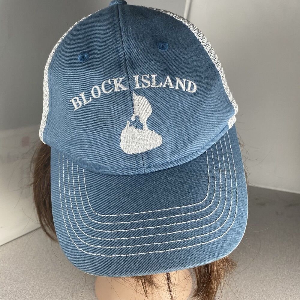 Ahead Headwear Block Island Trucker Hat Cap YOUTH 5-12 Adjustable Snapback Blue